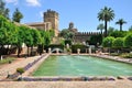 View of Alcazar and Cathedral Mosque of Cordoba, Spain.