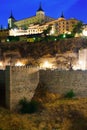 View of Alcazar of Toledo in night Royalty Free Stock Photo