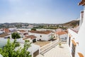 View of Alcoutim in Portugal and Sanlucar de Guadiana in Spain Royalty Free Stock Photo