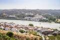 View of Alcoutim in Portugal and Sanlucar de Guadiana in Spain Royalty Free Stock Photo