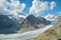 View on Aletsch glacier from Eggishorn Royalty Free Stock Photo