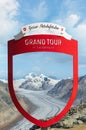 view of the Aletsch glacier in the swiss alps