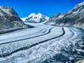 View on the Aletsch Glacier in Switzerland