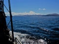 View of the Aleutian chain from the deck of a gillnetter