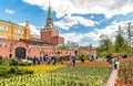 View of Alexander Garden in the spring, Moscow Royalty Free Stock Photo