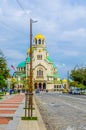 View of the Alexander Nevski cathedral in Sofia, Bulgaria Royalty Free Stock Photo