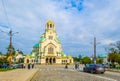 View of the Alexander Nevski cathedral in Sofia, Bulgaria Royalty Free Stock Photo