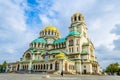 View of the Alexander Nevski cathedral in Sofia, Bulgaria Royalty Free Stock Photo