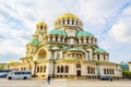 View of the Alexander Nevski cathedral in Sofia, Bulgaria Royalty Free Stock Photo