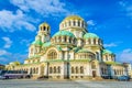View of the Alexander Nevski cathedral in Sofia, Bulgaria Royalty Free Stock Photo