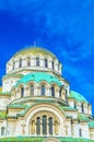 View of the Alexander Nevski cathedral in Sofia, Bulgaria Royalty Free Stock Photo