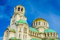View of the Alexander Nevski cathedral in Sofia, Bulgaria Royalty Free Stock Photo
