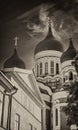 View of the Alexander Nevsky Cathedral, an orthodox cathedral in the Tallinn Old Town, Estonia Royalty Free Stock Photo