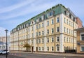 View of the Alexandr House business center in the 1917 building on Bolshaya Yakimanka Street, landmark Royalty Free Stock Photo