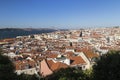 View of the Alfama district and beyond in Lisbon Royalty Free Stock Photo