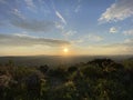 View of the algarvian mountains from the Buddhist stupa in Salir, Algarve, south of Portugal