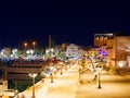 View of alghero at night. A beautiful city vibrant. Sardinia, Italy