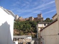 View of Alhambra from Albayzin (Albaicin) in Granada