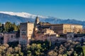 View of Alhambra Palace in Granada, Spain in Europe Royalty Free Stock Photo