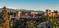 View of Alhambra Palace in Granada, Spain in Europe Royalty Free Stock Photo