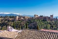 View of Alhambra Palace in Granada, Spain in Europe Royalty Free Stock Photo