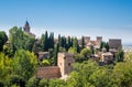 View of Alhambra Palace in Granada in Spain Royalty Free Stock Photo