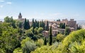 View of Alhambra Palace in Granada in Spain Royalty Free Stock Photo
