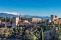 View of Alhambra Palace in Granada, Spain in Europe Royalty Free Stock Photo