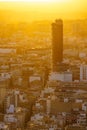 Golden hour cityscape Isolated Skyscraper Royalty Free Stock Photo