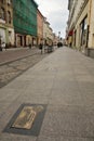 View of the Alley of Autographs on Dluga street in Bydgoszcz