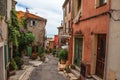 View of alley with houses in Haut-de-Cagnes.