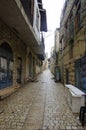 View of a alley in old Safed Royalty Free Stock Photo