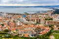 View of Almada city near Lisbon Royalty Free Stock Photo