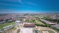 View of Almada city near Lisbon - Portugal timelapse Royalty Free Stock Photo