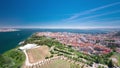 View of Almada city near Lisbon - Portugal timelapse Royalty Free Stock Photo