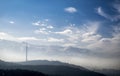 View of the Almaty Tower at the top of the Kok Tobe mountain, Almaty, Kazakhstan