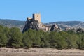 View of the Almohad castle of Sax on top of a rock. Sax, Alicante, Spain Royalty Free Stock Photo