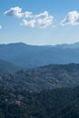 View of almora city from kesar devi on a bright sunny day Royalty Free Stock Photo