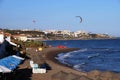 View along the beach, Mijas Costa.