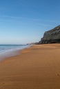 A view along the beach at Whale Chine on the Isle of Wight, on a sunny summer\'s morning Royalty Free Stock Photo