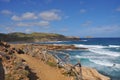 View along coast on Spanish island Menorca