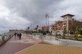 View along the Corso Italia, GenoaÃ¢â¬â¢s seaside promenade, Italy