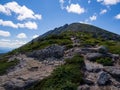 Mountain Summit View, Exposed Rocky Trail, Katahdin Royalty Free Stock Photo