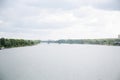 View along the landscape at the rhine river in mainz germany Royalty Free Stock Photo