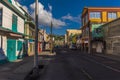 A view along a main street in Kingstown, Saint Vincent Royalty Free Stock Photo
