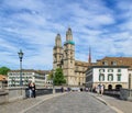 View along the Muensterbruecke bridge in Zurich