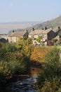 Muker Beck and village, Swaledale, North Yorkshire Royalty Free Stock Photo