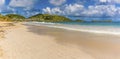 A view along Orient beach in St Martin towards the headland