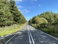 View along, Otley Road near Silsden, Yorkshire, UK Royalty Free Stock Photo