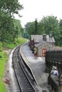 The Platform of Haworth Station in England